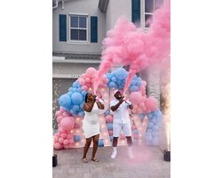 2 Stuk Voordeelpack By Alejna - Gender reveal poederspray roze 300g - Mini brandblusser - Genderreveal - Boy or Girl