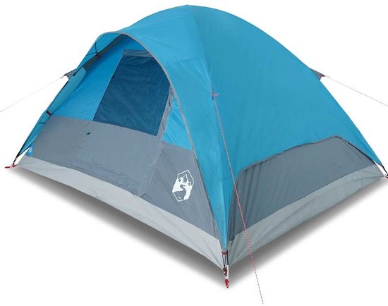 Koepeltent 6-persoons waterdicht blauw