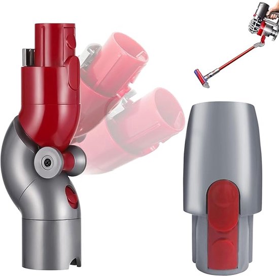 Hoek opzetstuk geschikt – voor Dyson V7 V8 V10 V11 V15 – Hoekstuk Adapter 90 graden tool hulpmiddel – Rood