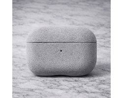 GoldStandard - Alcantara Hoesje geschikt voor Airpods Pro 3 - Alcantara Airpods Case - Nardo Grey