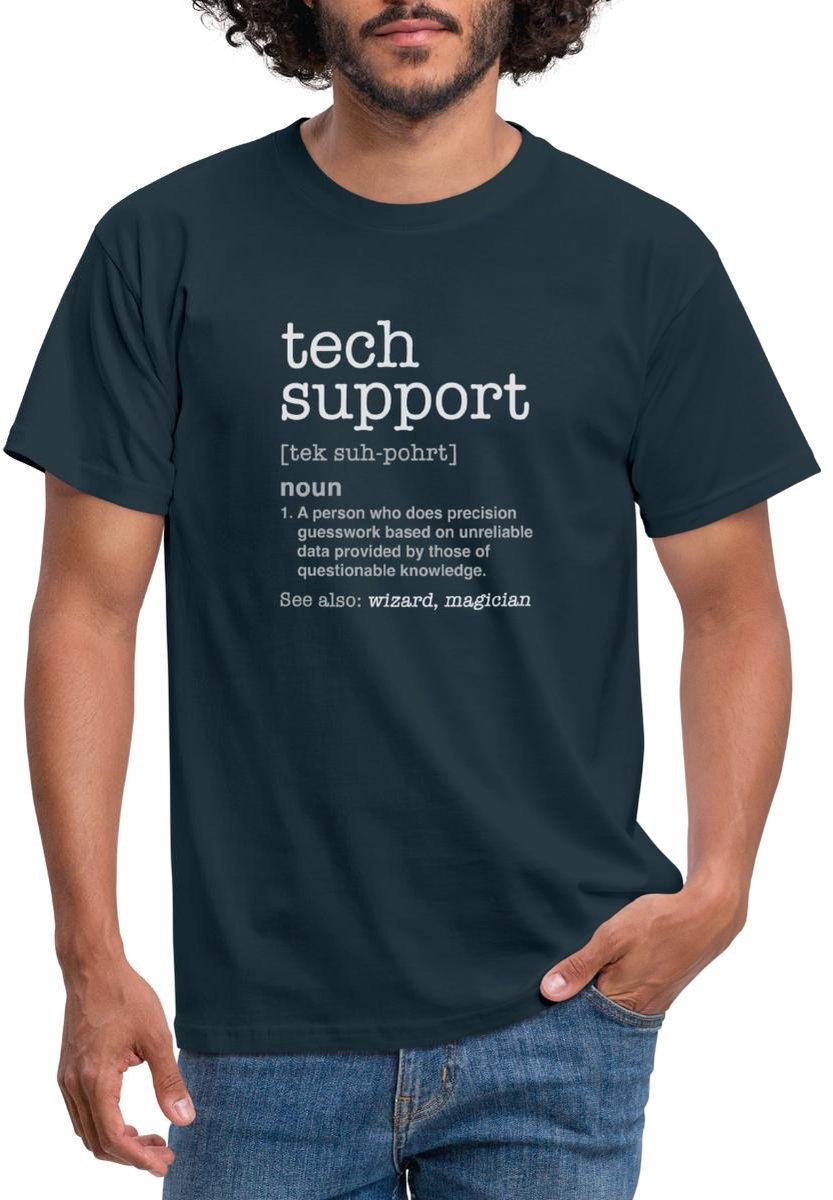 Tech Support Definitie T-Shirt Heren