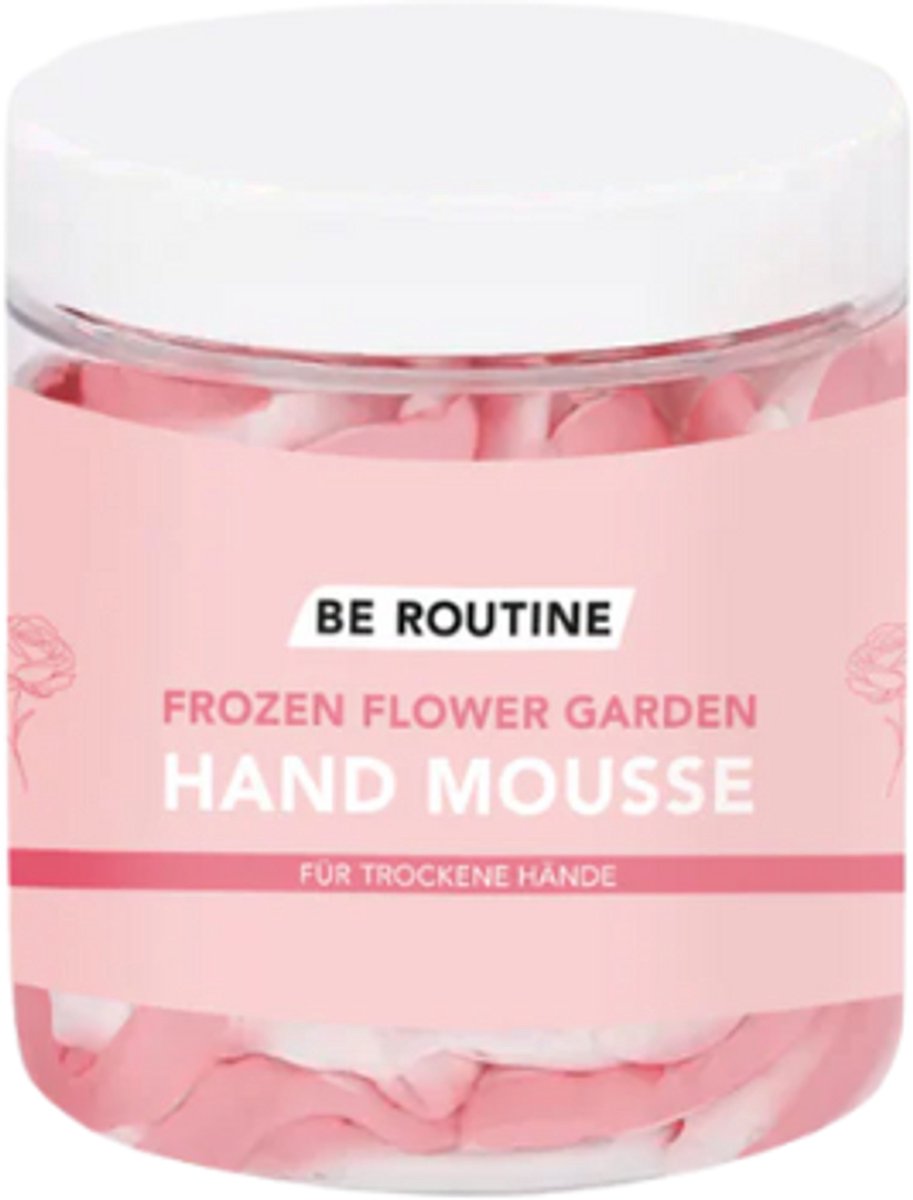 Be Routine Handcrème Mousse - Frozen Flower Garden | 1x 175ml - Sheaboter & Oil Complex | Vegan formule - Voor Zachte Handen