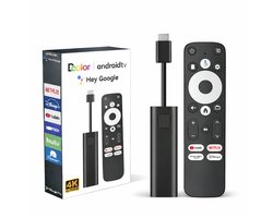Dcolor GD1 Android TV Box - Google Gecertificeerd - 4K Chromecast Built In - Google Assistant - Netflix/Youtube/Prime
