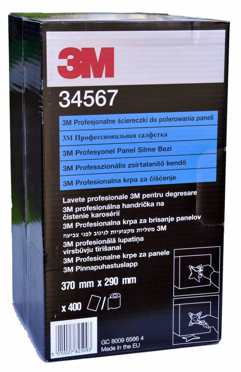 3M Ontvettings- & Reinigingsdoeken Pluisvrij in Dispenserdoos - 400 stuks