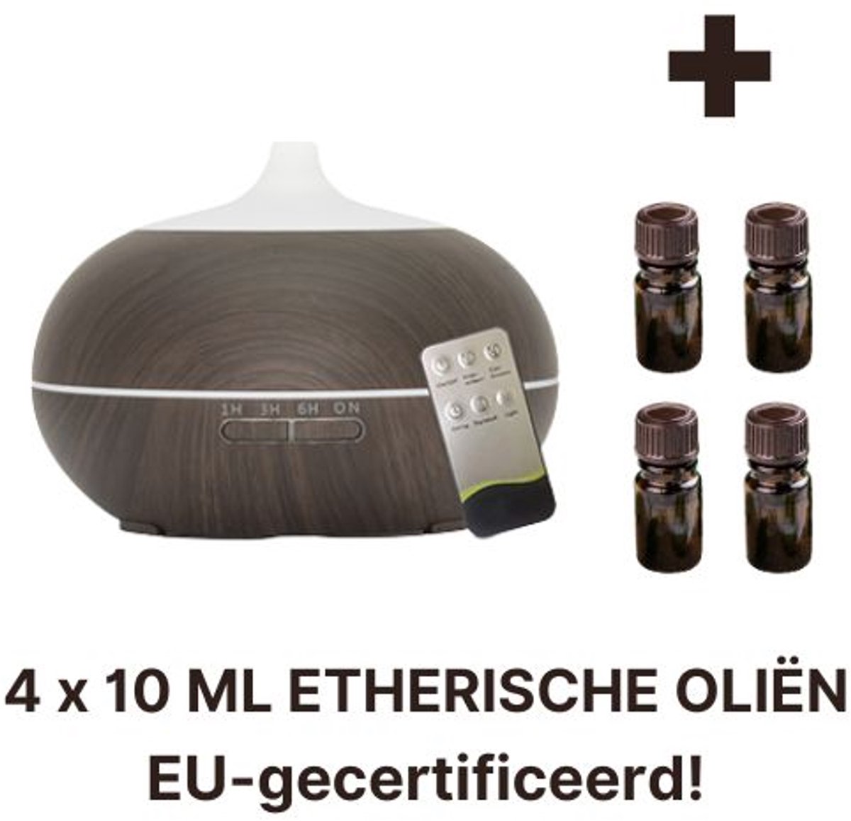 Mandala Aroma Diffuser - 500 ml - donkerbruin - Etherische Oliën
