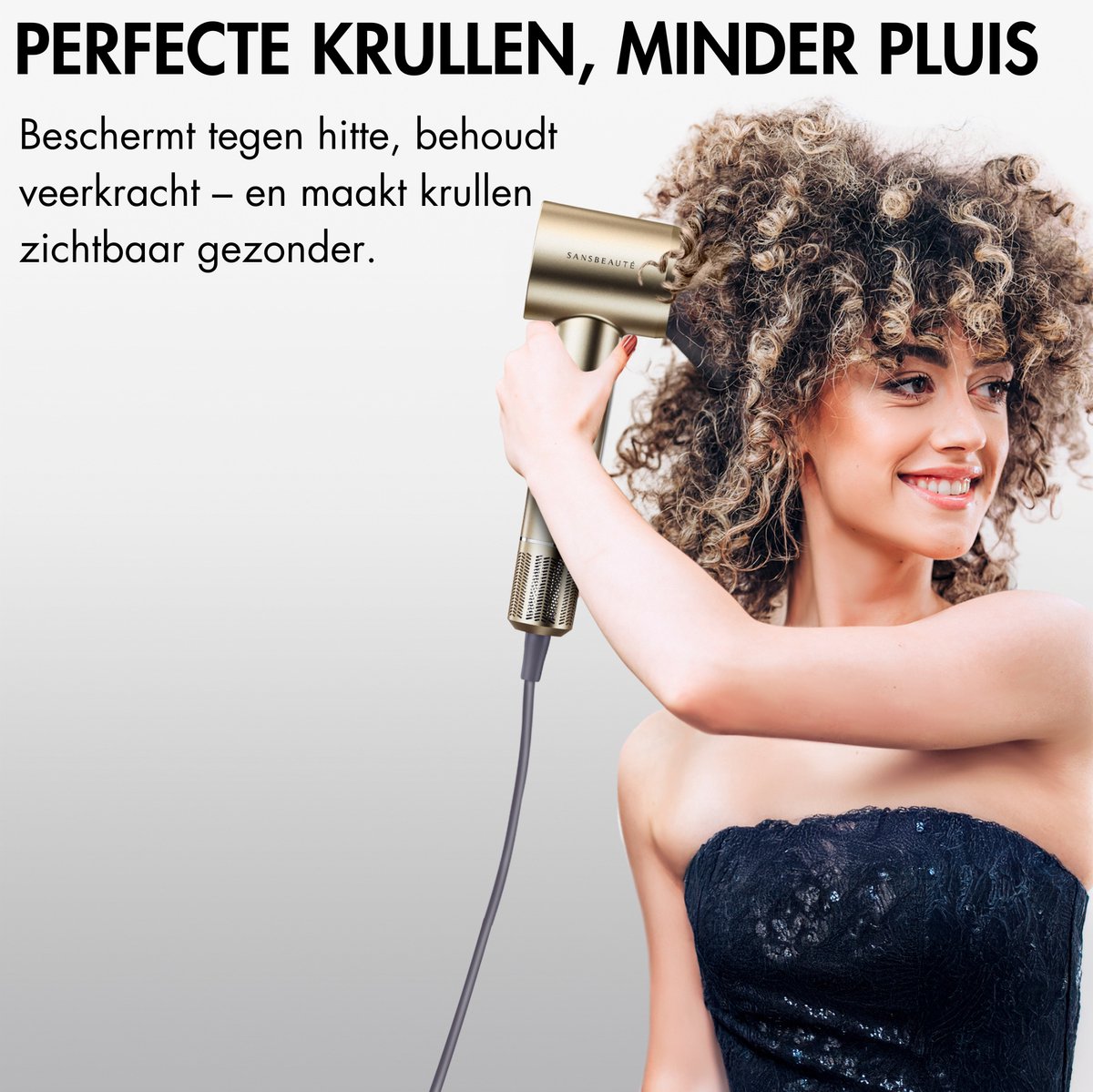 Sansbeauté Föhn met Diffuser - Krullen - 110.000RPM - afbeelding 2