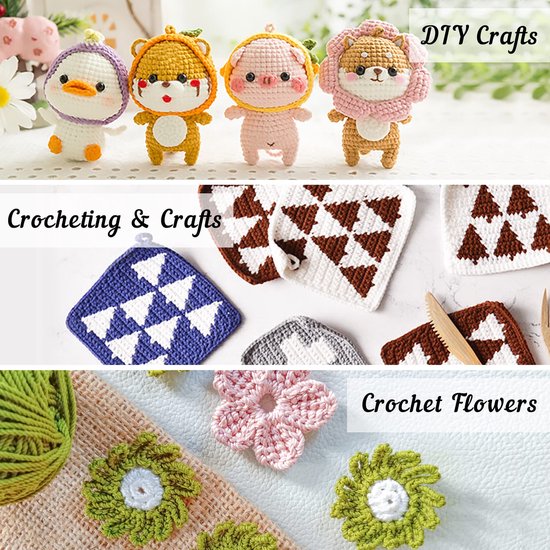 IMPERATORIS® Creative Haakpakket/Haken pakket 103-delige haakwerk - Inclusief Breinaalden - Voor Volwassenen en Beginners — afbeelding 4