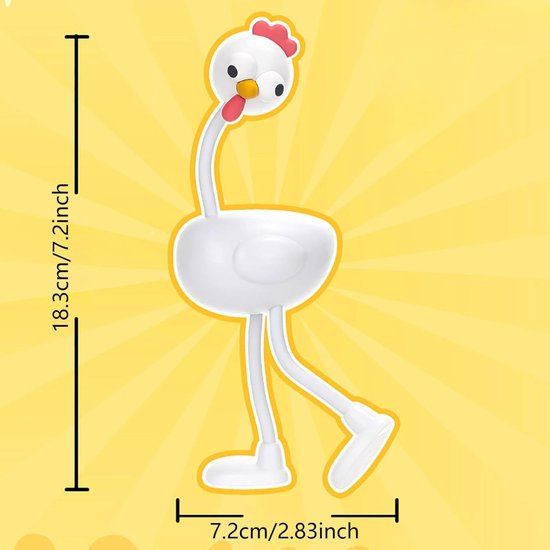 2 stuks Leuk Baby Nachtlampje - Chicken - Nachtlampje Kinderen - Nachtlampje Baby - 3 Niveaus Dimbare Leuke LED Lamp - USB Batterij - Slaapzaal Kantoor Decor Speelgoed Geschenken voor Vrienden - Cadeau Artikel - Geel en wit van Merkloos — afbeelding 5