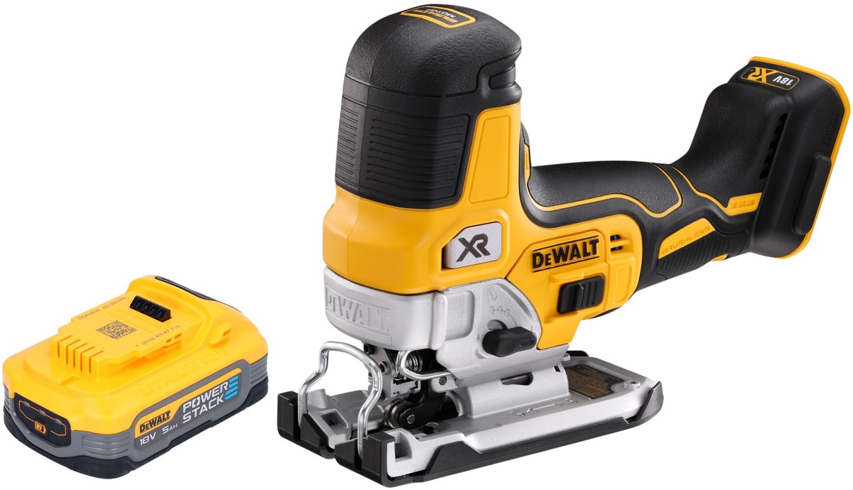 DeWalt DCS 335 N accu-decoupeerzaag 18 V 135 mm borstelloos + 1x Powerstack accu 5,0 Ah - zonder oplader