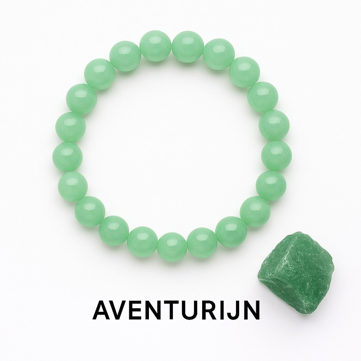 S4H® Groene Aventurijn Armband – 8mm Premium Edelsteen Kralen – 18 cm – Handgemaakt – Geluk, Bescherming & Harmonie