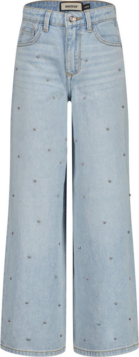 Raizzed zomer jeans broek meisjes - blauw - Monaco - extra wide leg