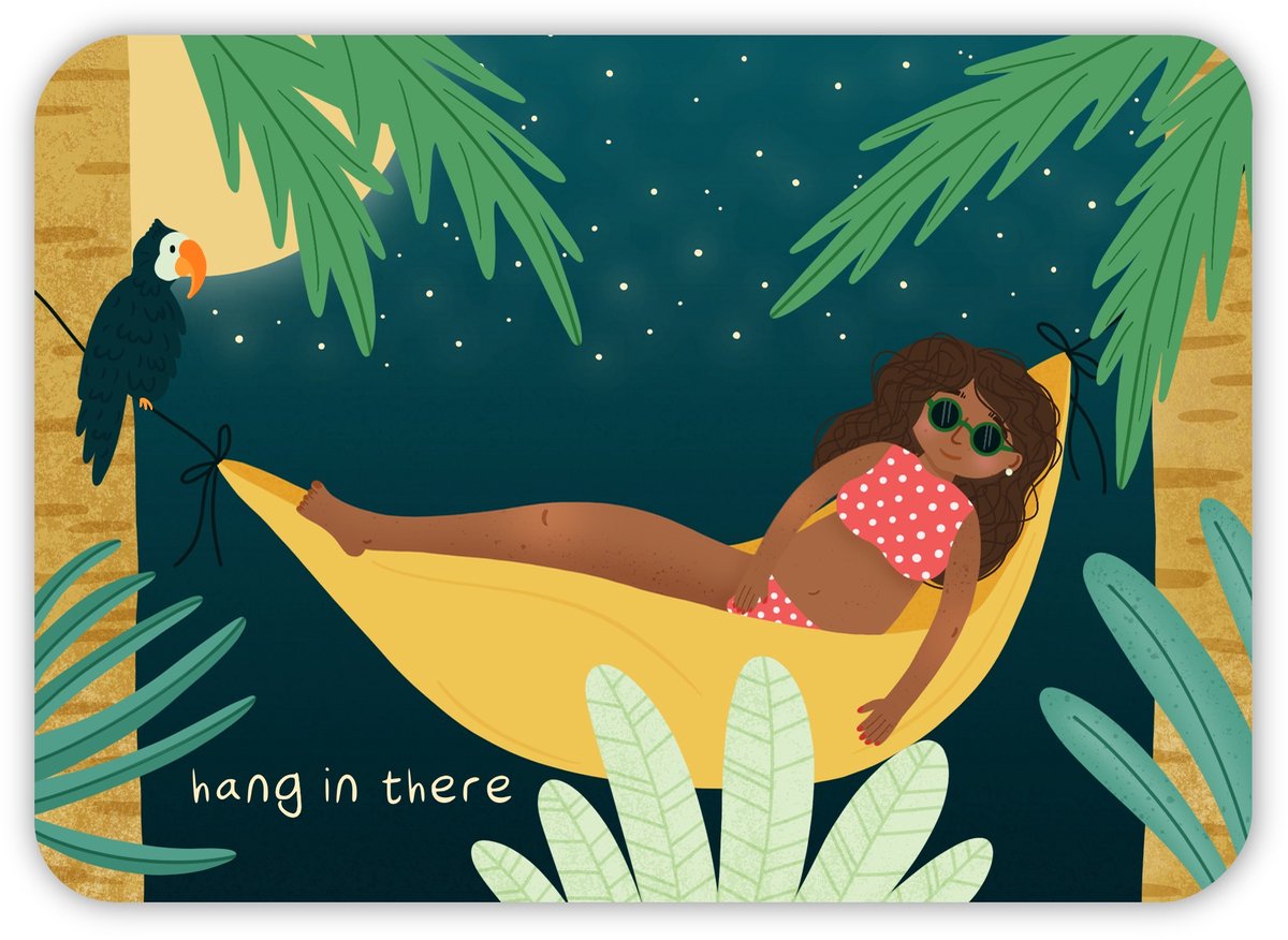 Beterschapskaart ‘Hang In There’ | Sterkte | Zet ‘m op | Wenskaart | Ansichtkaart | A6 | Duurzaam