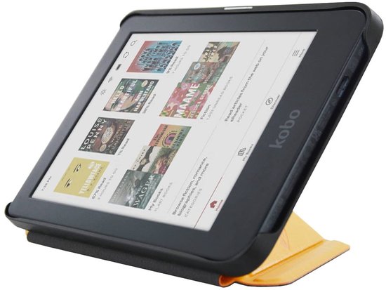 Origami Sleepcover - Hoesje Geschikt voor Kobo Clara BW - Book Case Hoes Cover - Cognac Light - ereader hoesje - cover van Merkloos — afbeelding 4