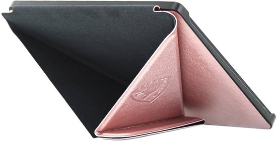Origami Sleepcover Geschikt voor Kobo Sage Hoes Roze Goud * - ereader hoesje - cover van Origami Sleepcover — afbeelding 4