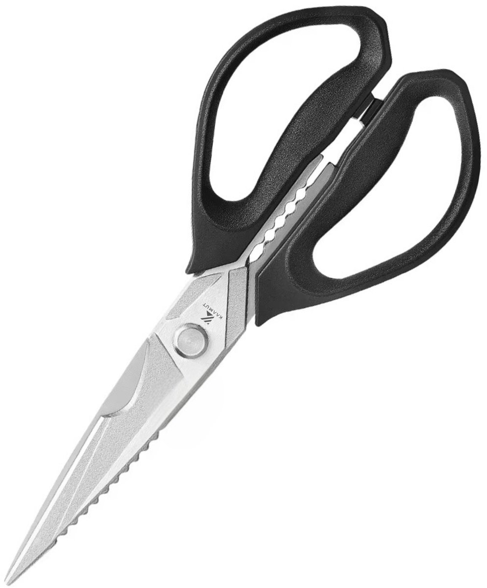 KAAMUT® Keukenschaar Heavy Duty – 4Cr13 RVS met Titanium Coating – Vleesschaar – Krachtig & Vlijmscherp
