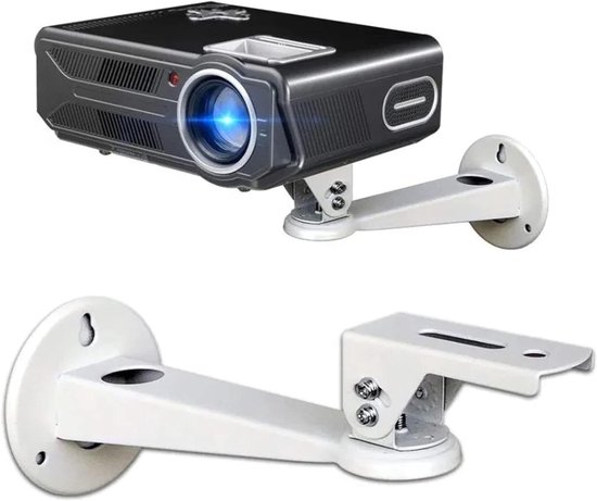 Projector Wandsteun 360° Draaibaar Aluminium Beugel Schokbestendig Wit Voor Thuis Kantoor Klas