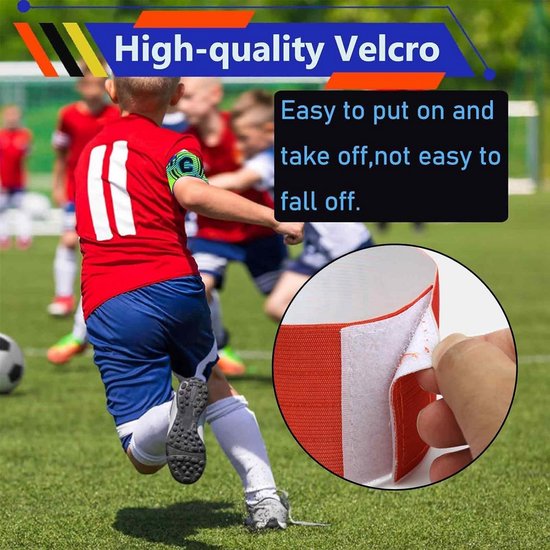 Voetbal Aanvoerdersband – Verstelbaar, Meerkleurig, Van Nylon, Met Klittenband, Geschikt Voor Kinderen En Volwassenen, Voor Meerdere Sporten