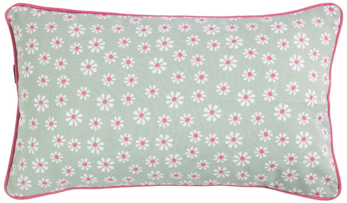Daisy Flowers Kussen groen 30x50cm