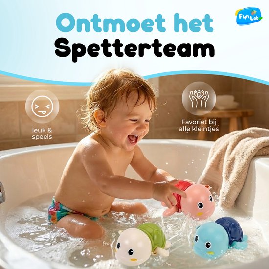 Funlab Badspeelgoed Baby en Kinderen - 3 Stuks - Badspeeltjes - Speelgoed bad - Waterspeelgoed van Funlab — afbeelding 4