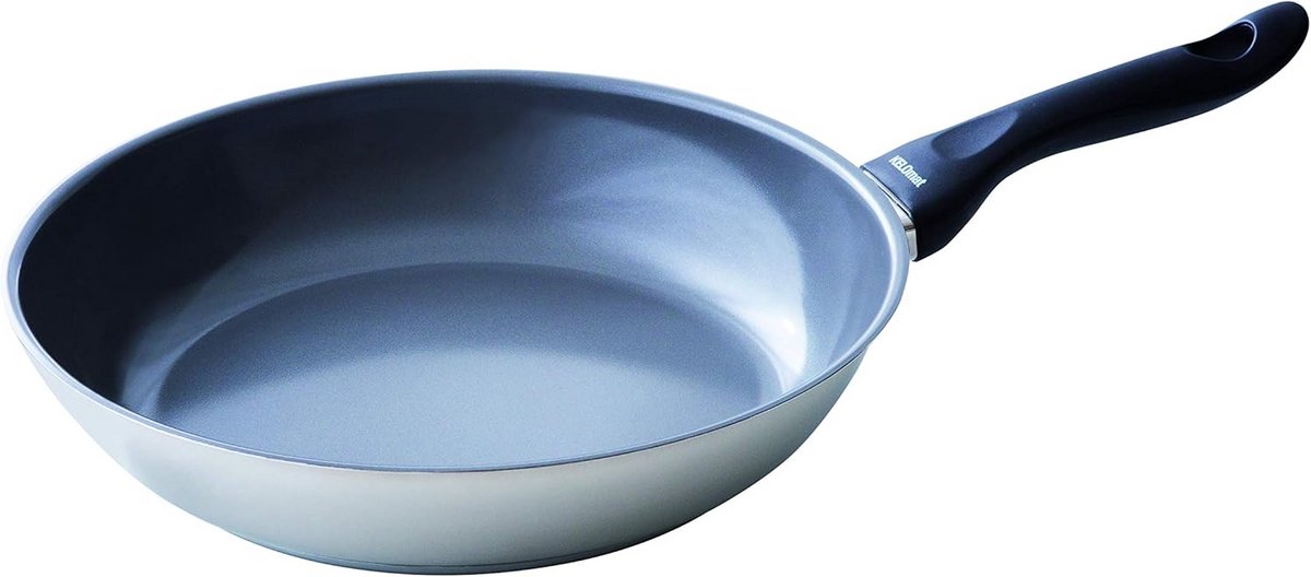 Koekenpan 28 cm met keramische coating en roestvrij staal