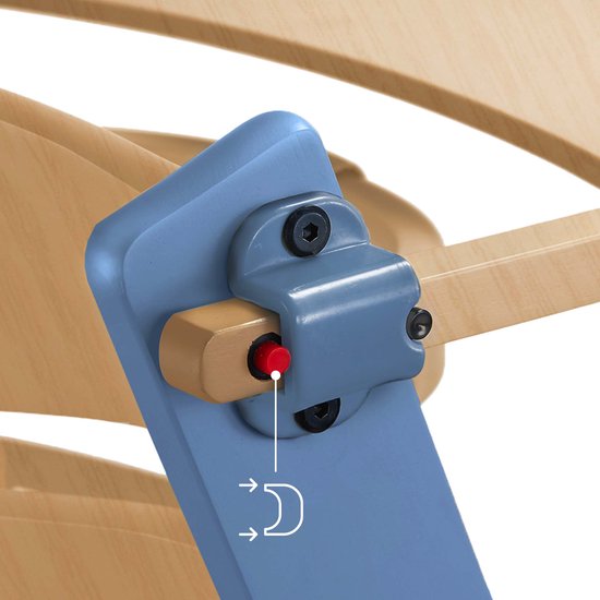 Kinderkraft ENOCK - Houten Kinderstoel 3-in-1 - met Kussenset - Hoge babystoel - Hoogte verstelbaar in 5 niveaus - 3-punts gordels, - Tot 10 jaar - Nordic Breeze — afbeelding 3