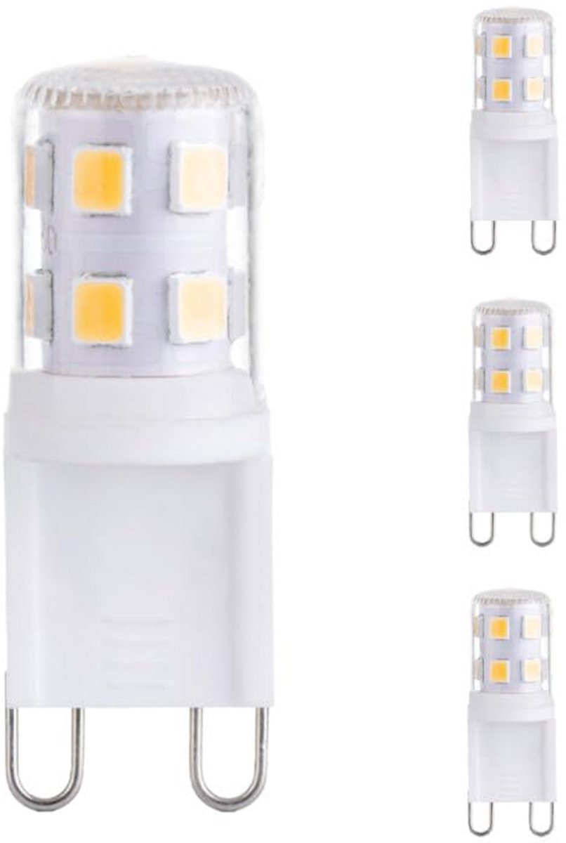 Set van 4 LED Lampen G9 Fitting 2,5W Warm Wit Licht 3000K