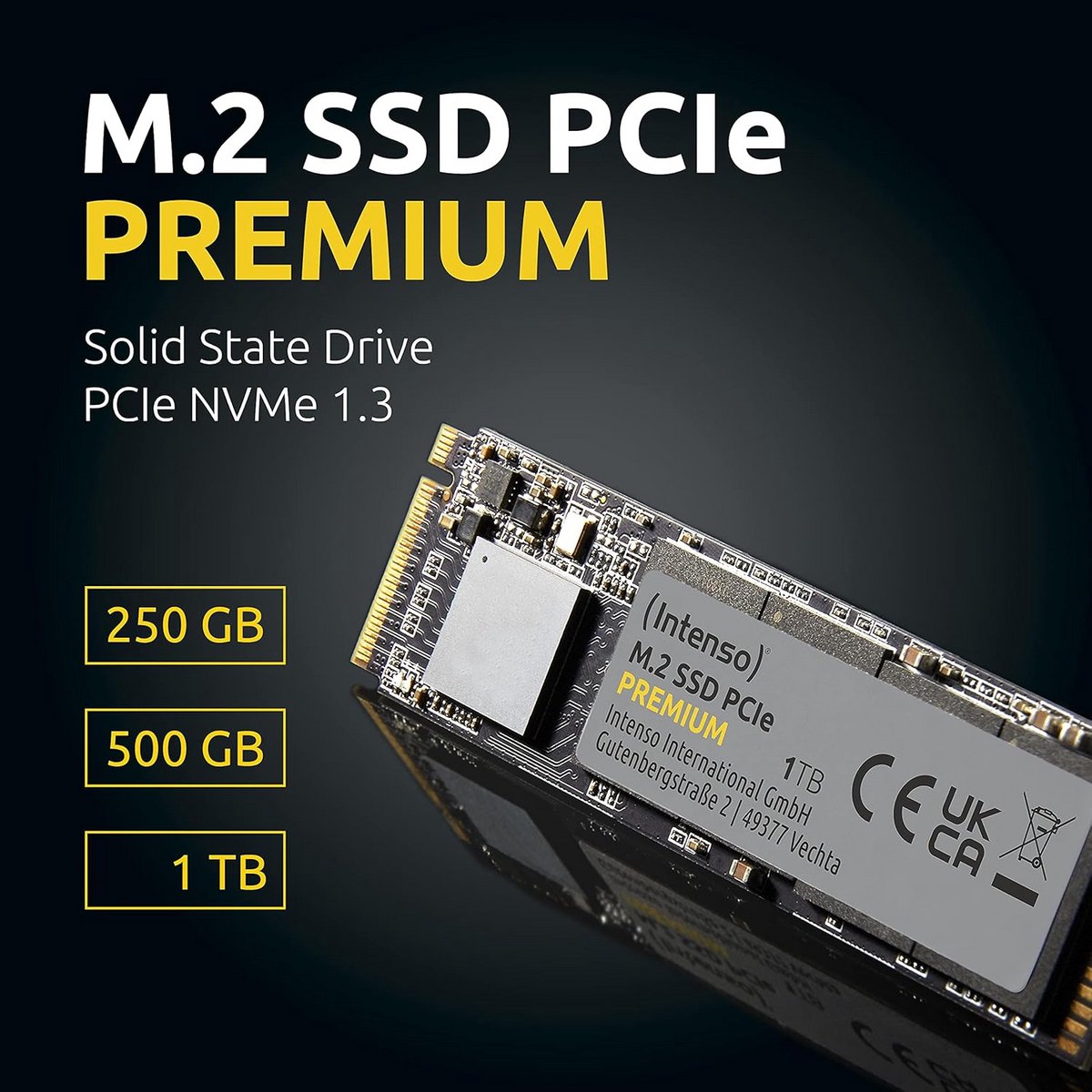 Interne NVMe M.2 SSD 1TB PCIe 4.0 Gen4 - 5300MB/s Lezen & 4500MB/s Schrijven