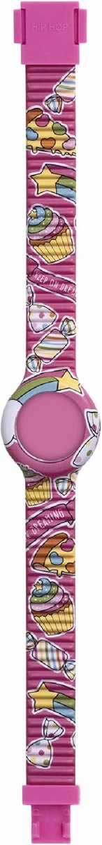 Hip Hop Kinderhorloge Meisjes Kindermode Waterdicht Siliconen Band Cadeau Roze