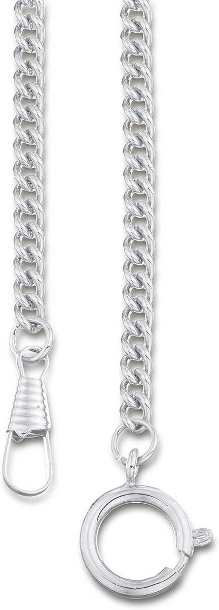 Verchroomde Pantserketting voor Zakhorloge - Robuuste Ketting Riem