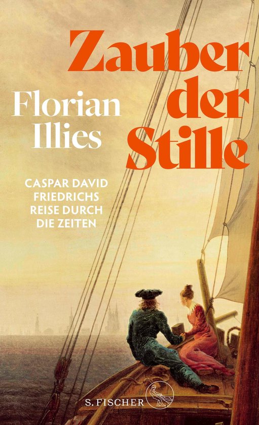 Boek "Zauber der Stille" van Florian Illies met afbeelding van twee personen op een zeilboot.