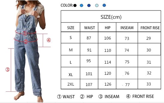 Felcia Casual Baggy Denim Tuinbroek voor dames, klassieke verstelbare bandjes, kokeroverall, rekbare taps toelopende pijpen, jeansbroek met zakken, streetwear, A-blauw, L Felcia Casual Baggy Denim Tuinbroek voor dames, klassieke verstelbare bandjes, kokeroverall, rekbare taps toelopende pijpen, jeansbroek met zakken, streetwear, A-blauw, L