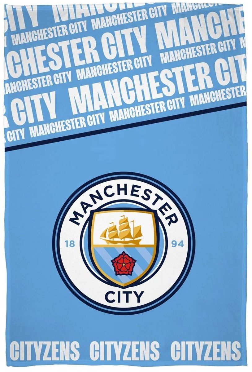 Manchester City Fleecedeken Blanket plaid 100x150