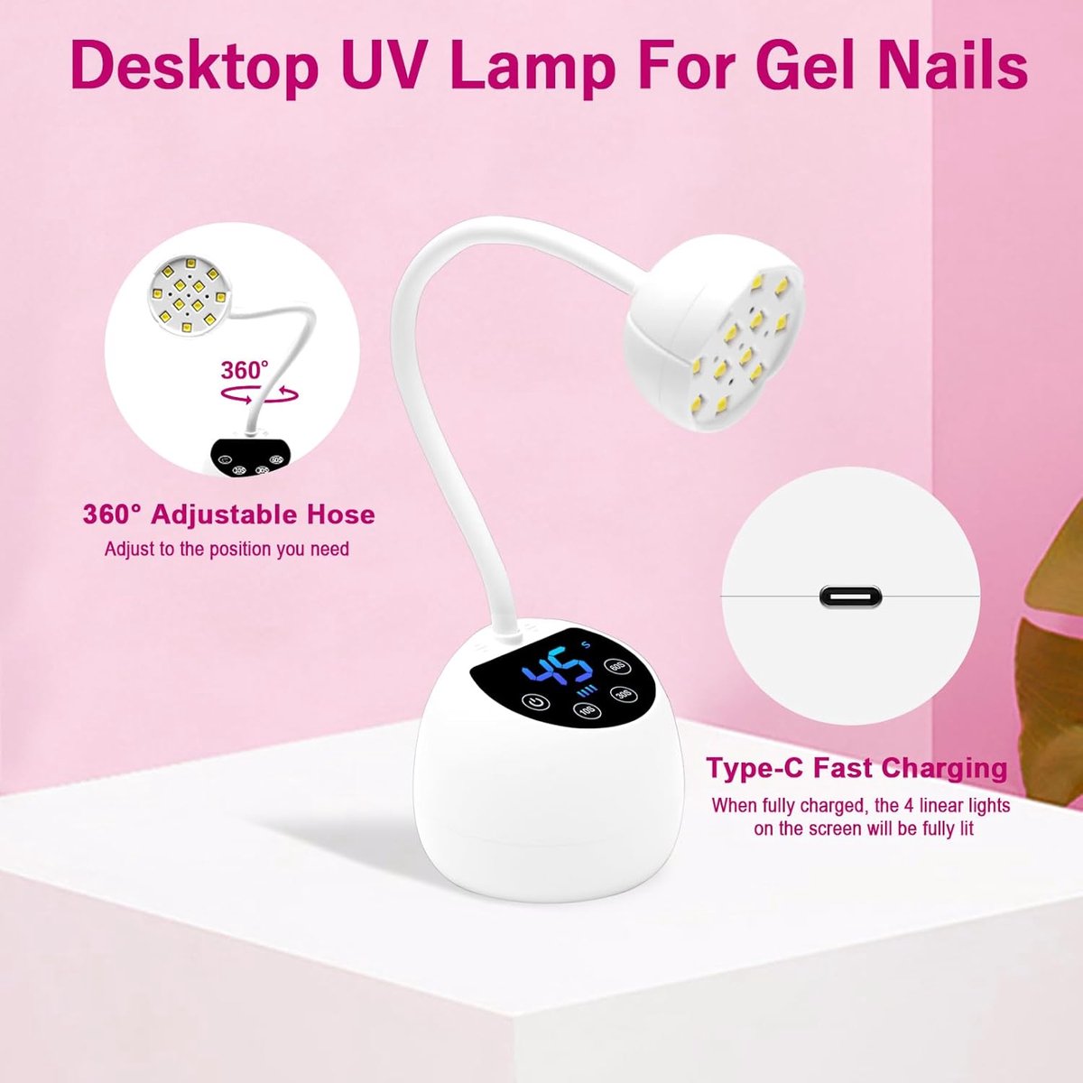 Mini UV Lamp voor Nagels met Autosensor en LCD-Display - 36W Draagbare Nageldroger voor Thuis en Salon — cadeau in Verzorging - foto 7