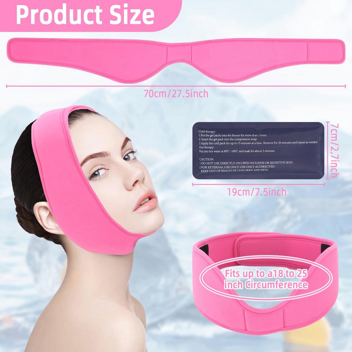 Koelkompressen en Koelpads voor Verstandskiezen - Koude en Warmte Therapie, 4 Stuks Gelpacks (Roze) — cadeau in Cadeau-ideeën - foto 4