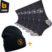 Premium Thermo Werksokken Winterpakket - Inclusief Warme Muts - 6-paar - Maat 43/46 - Extra dik - Warme Werksokken Heren - Cadeau voor hem - 94Workwear