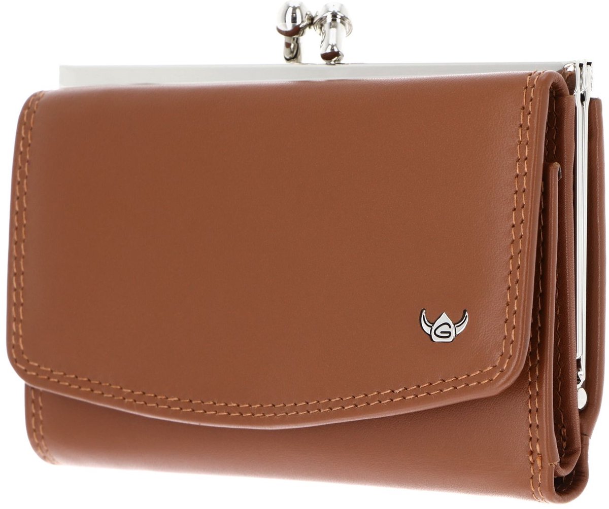 Golden Head Leren portemonnee Polo RFID Protect Bügelbörse 2255 Cognac bruine