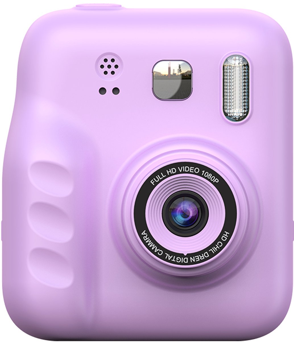 Jumalu Instant Camera – 2.4" HD Camera met Selfie Functie – 1080p – Inclusief 4 Rollen Fotopapier – Direct Print Camera voor Kinderen – Paars/Lila thumbnail 2