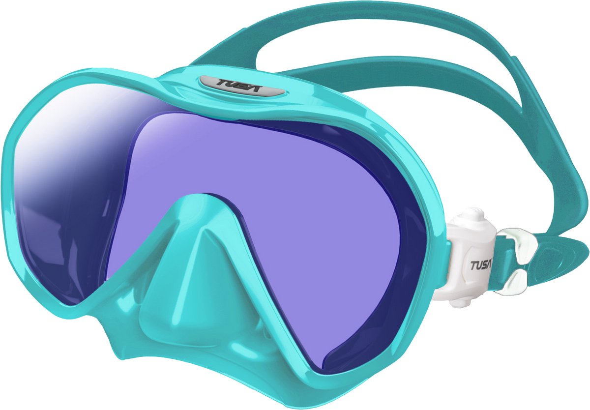 TUSA Zensee Pro - Premium duikmasker met geïntegreerde lens, panoramisch zicht, antireflecterende lens met UV420, licht en comfortabel - Transparant/Mintgroen - M1010S QMTA