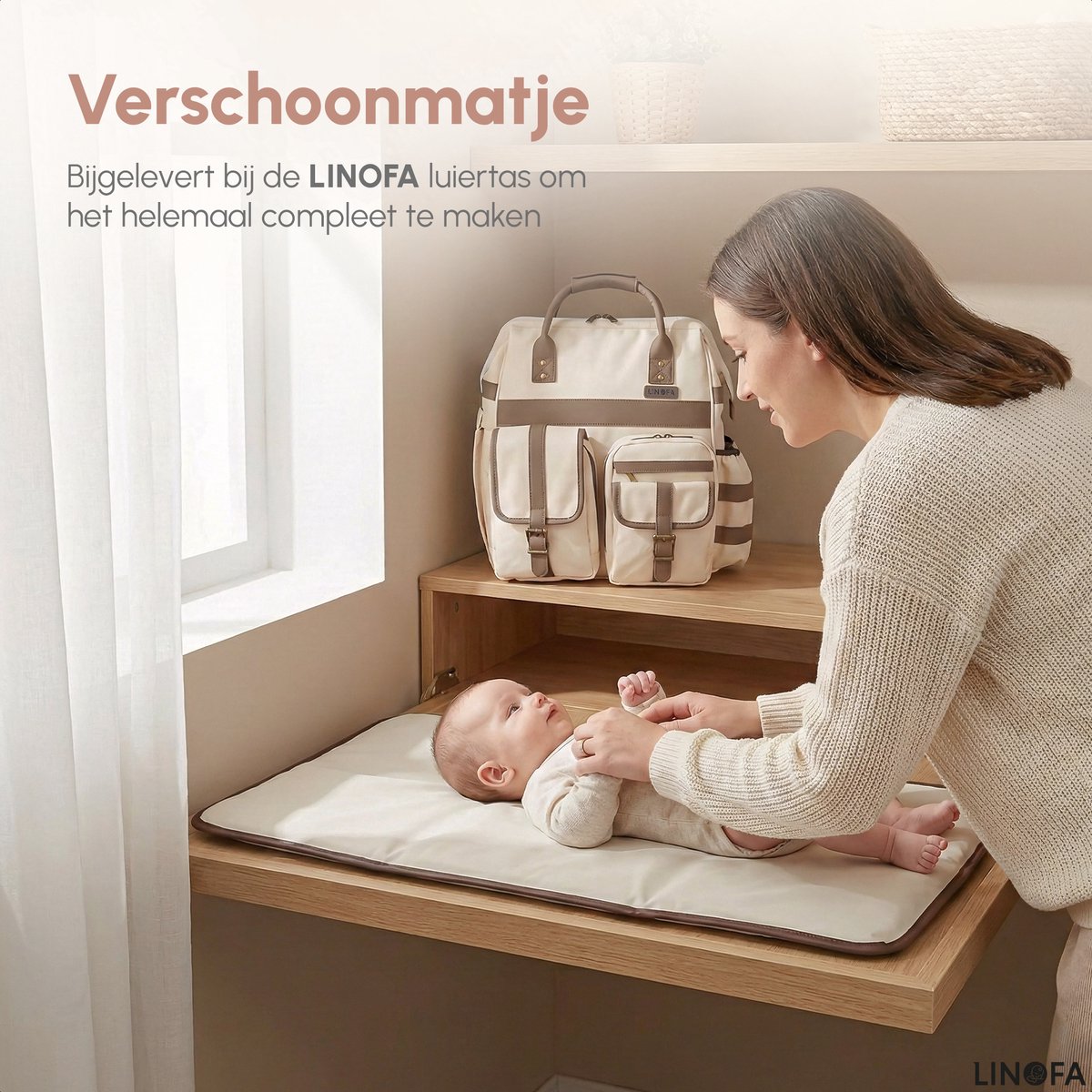 Linofa Lily luiertas 25L met vier draagwijzen thumbnail 2