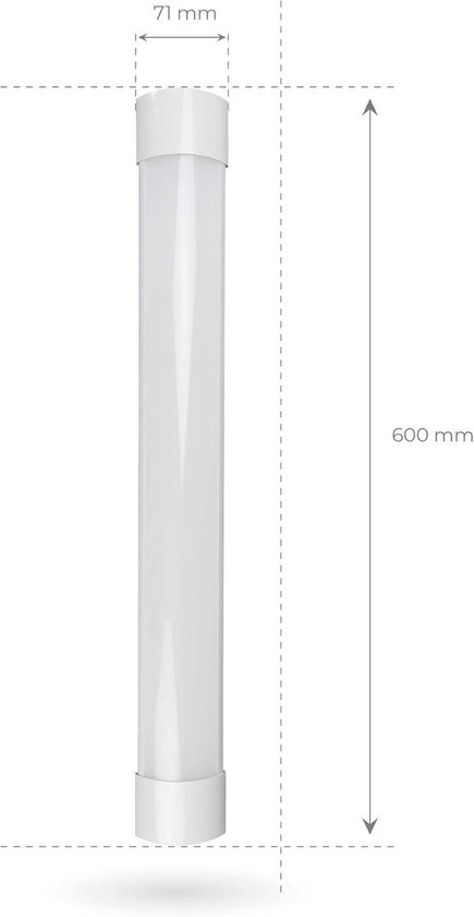 LED Balk Armatuur 60 cm 15W - Zeer Plaatst 2400 Lumen Daglicht Wit | bol