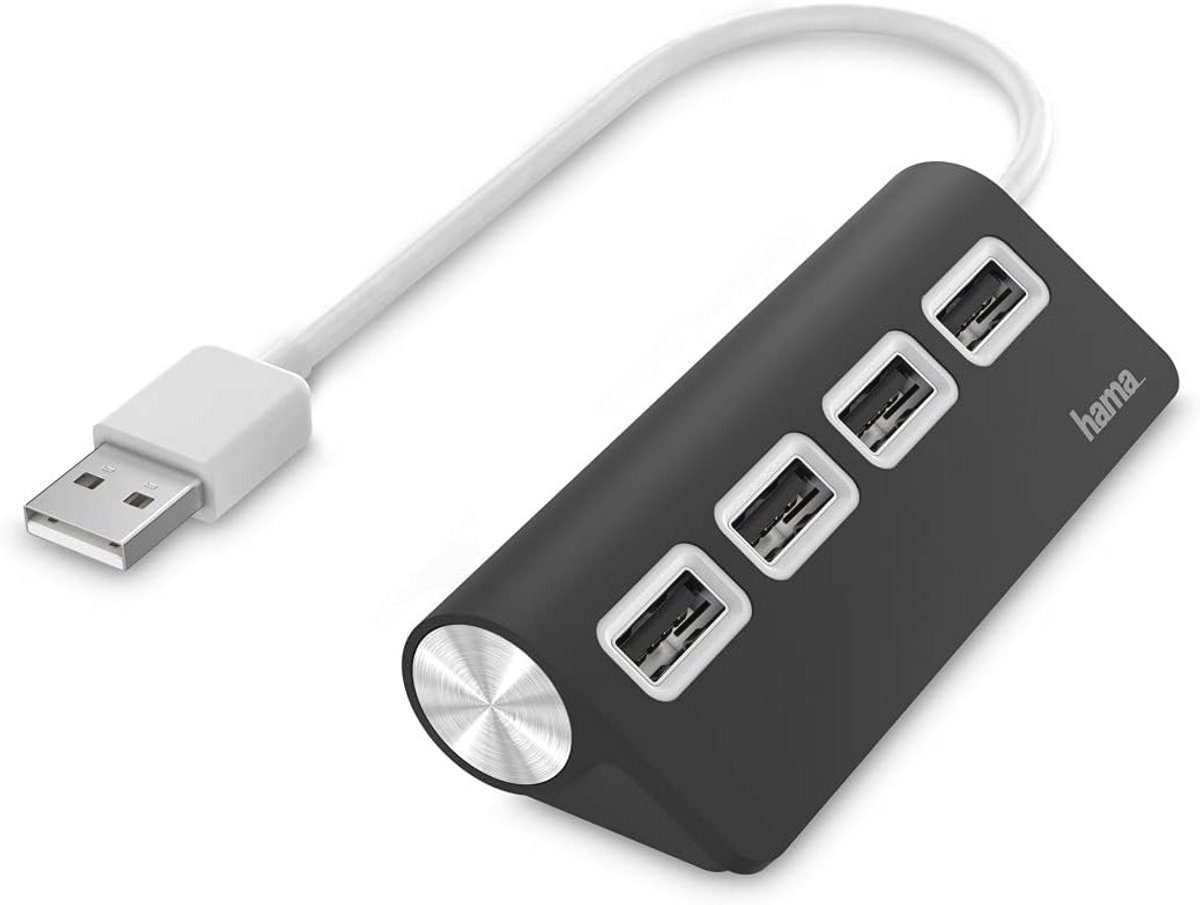 4-poorts USB 2.0-Hub voor Desktop en Laptop