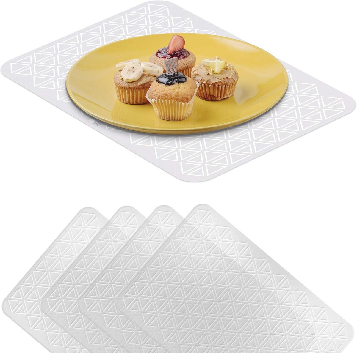 Afwasbare Kunststof Placemats - Antislip en Waterdicht, set van 4 Stuks