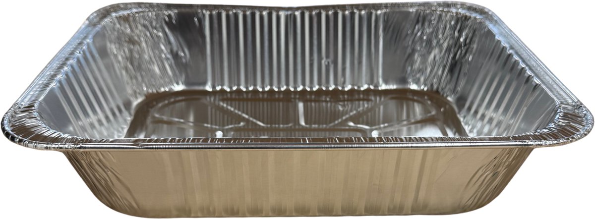 Aluminium Ovenschaal GN 1/2 – Half Deep 65 mm – 3,7 Liter – Wegwerp & Ovenbestendig - 100 stuks