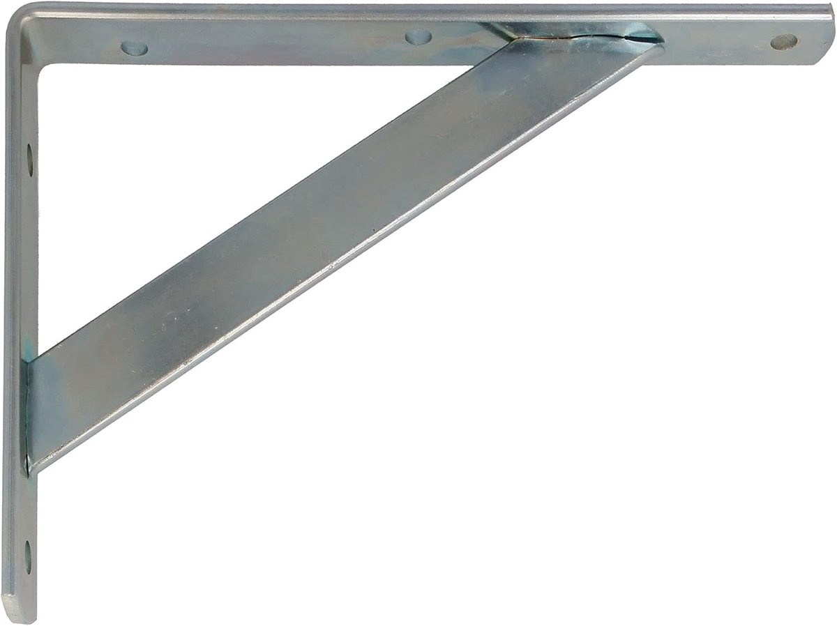 Famanu - Metalen plankdragers 250x150 mm, zilver, draagkracht tot 320 kg