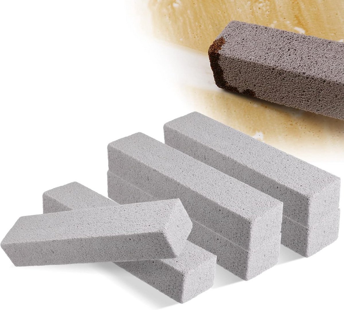 6x Krachtige Puimsteen Reiniger Blok voor Grill, Oven en Keuken - Effectief Schoonmaaksteen
