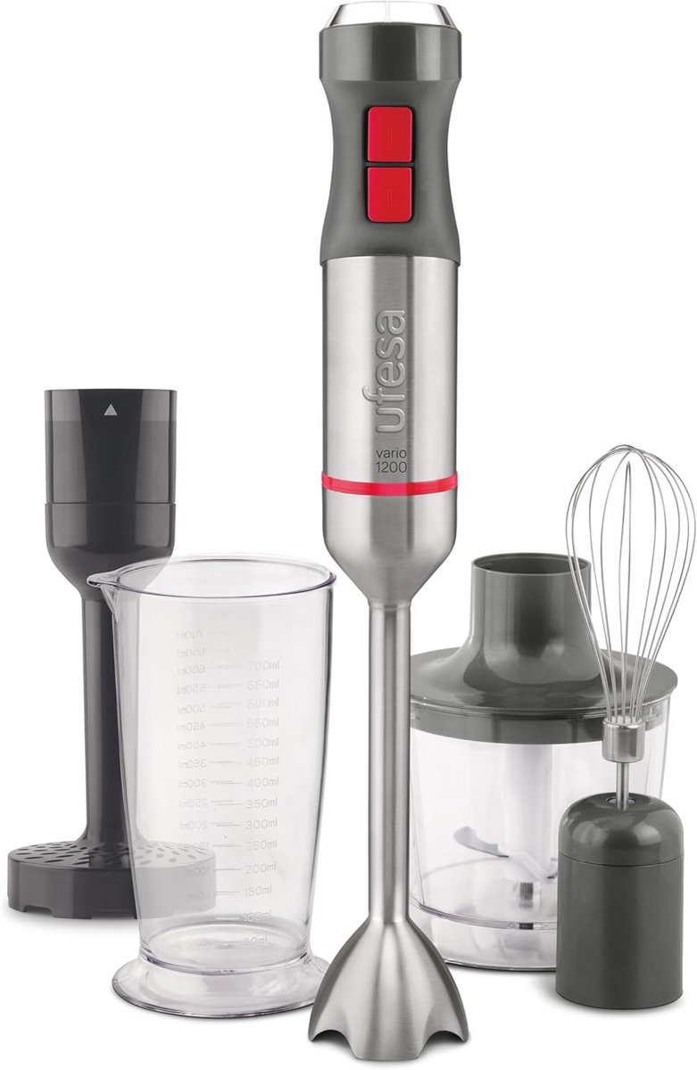Staafmixer 1200W met 20 Snelheden en Turbo - Ergonomisch en Anti-spat ontwerp