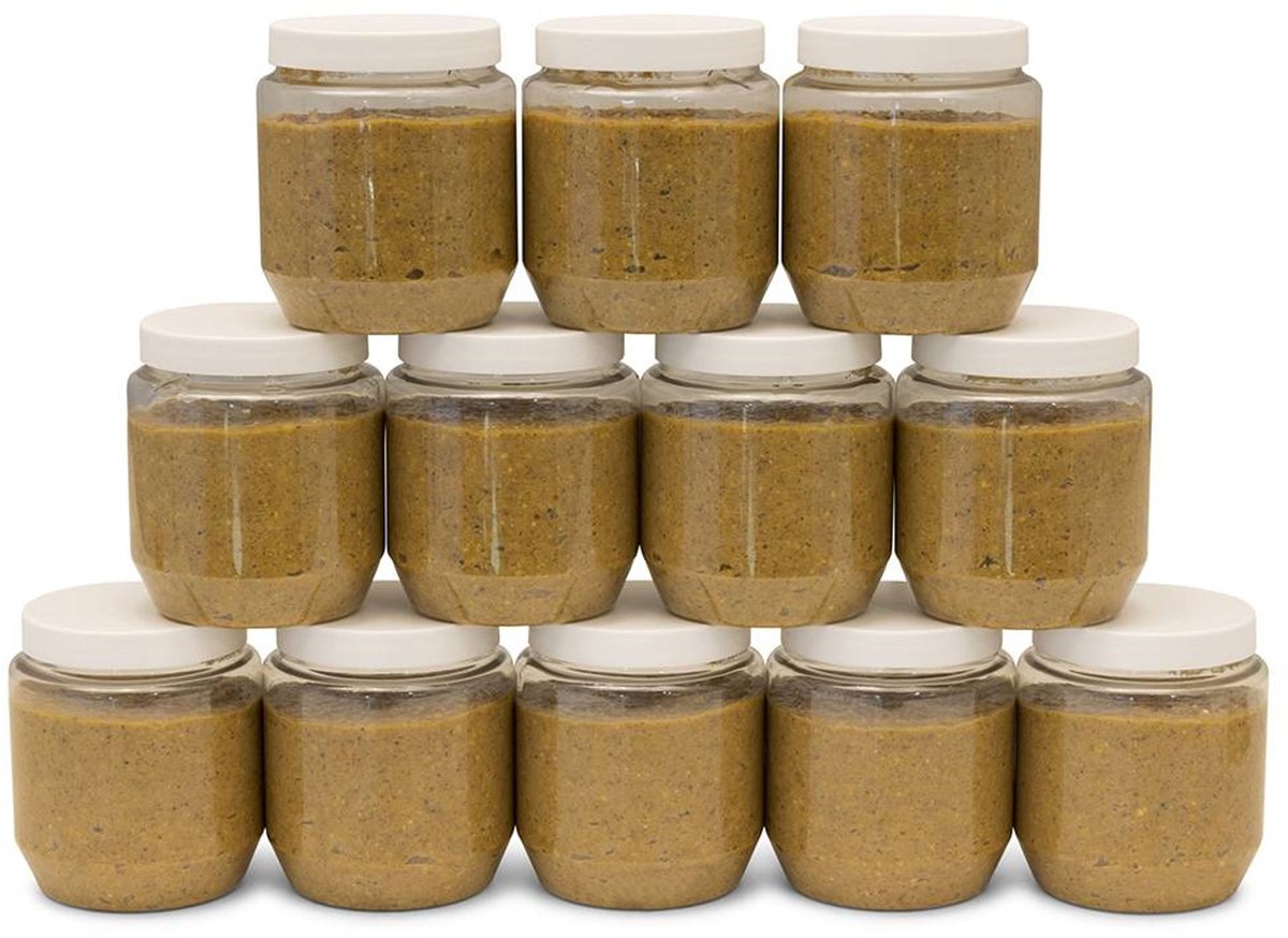 Gifts4Nature Vogelpindakaas - 12 Potten - Pindakaas voor Vogels - Vogelvoer Buitenvogels - Plantaardig - 350 gram per pot