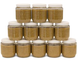 Gifts4Nature Vogelpindakaas - 12 Potten - Pindakaas voor Vogels - Vogelvoer Buitenvogels - Plantaardig - 350 gram per pot