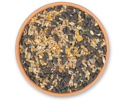 CJ Wildlife 2.5kg Green+ Puur Biologisch Strooivoer met Zwarte Zonnebloempitten - Zonnepitten voor Vogels - Vogelvoer voor Buitenvogels - 100% Biologisch Tuinvogelvoer