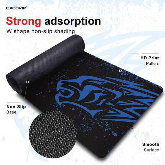 XL Gaming Muismat - Zwart Mousepad voor PC en Laptop - Antislip en Franjesvrije Randen - 700 × 300 mm — afbeelding 3